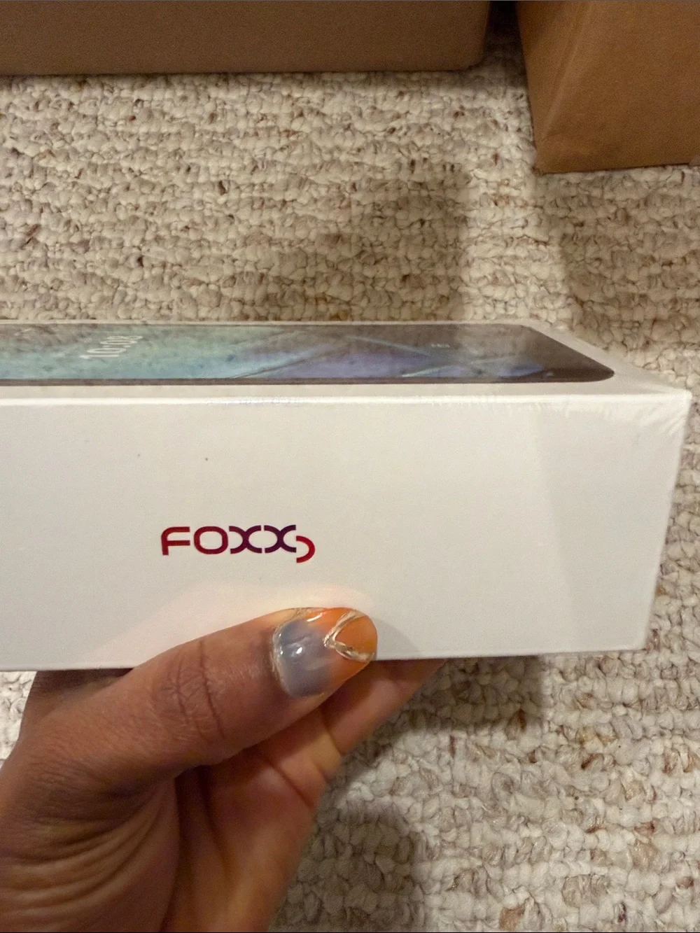 Fox Black Smartphone with Blue-Green Display
